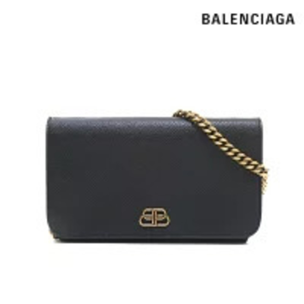Balenciaga Icon Chain Wallet Shoulder Bag Black - Picture 12 of 12